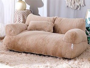 Cama de lujo para gatos, sofá cálido de invierno, nido para mascotas, para perros pequeños y medianos, cómoda cama de felpa para cachorros, suministros para mascotas