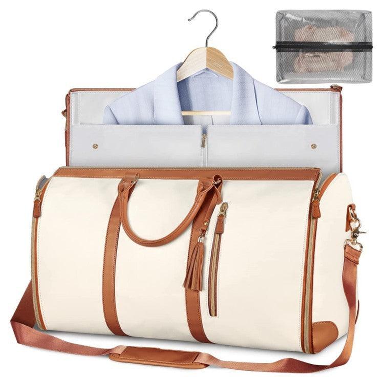 Bolsa de viaje de gran capacidad, bolso de mano para mujer, plegable, para traje, impermeable, para ropa.