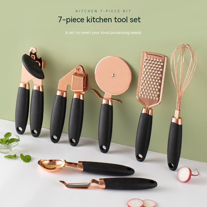 Juego de pelador de cocina con revestimiento de cobre