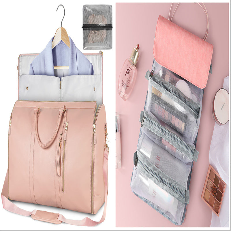 Bolsa de viaje de gran capacidad, bolso de mano para mujer, plegable, para traje, impermeable, para ropa.
