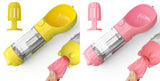 Botella de agua para mascotas, comedero, bolsa de basura, almacenamiento, portátil, para viajes al aire libre, 3 en 1