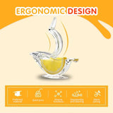Exprimidor manual de limón acrílico transparente elegante con forma de pájaro, exprimidor de limón en rodajas, utensilios de cocina