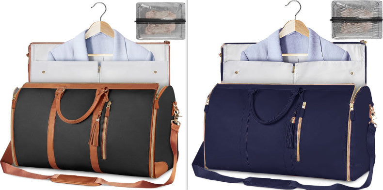 Bolsa de viaje de gran capacidad, bolso de mano para mujer, plegable, para traje, impermeable, para ropa.