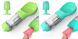 Botella de agua para mascotas, comedero, bolsa de basura, almacenamiento, portátil, para viajes al aire libre, 3 en 1