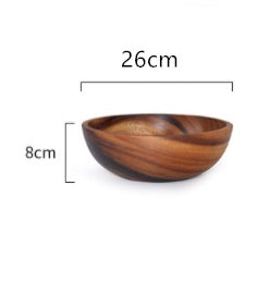 Cuenco de madera natural para cocina, frutero, ensaladera para el hogar, restaurante, recipiente para alimentos, utensilios de madera, tenga en cuenta el tamaño.