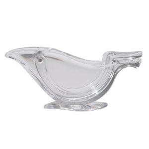 Exprimidor manual de limón acrílico transparente elegante con forma de pájaro, exprimidor de limón en rodajas, utensilios de cocina