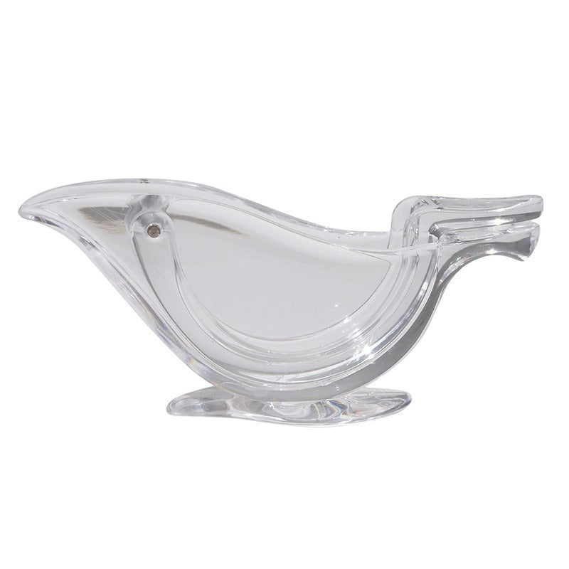 Exprimidor manual de limón acrílico transparente elegante con forma de pájaro, exprimidor de limón en rodajas, utensilios de cocina