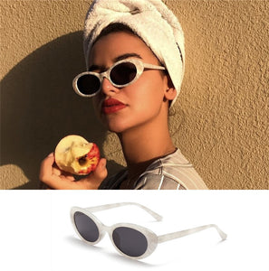 Gafas de sol ovaladas retro europeas y americanas estilo Hong Kong