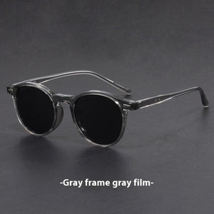 Gafas de sol retro ultraligeras con montura redonda y protección UV