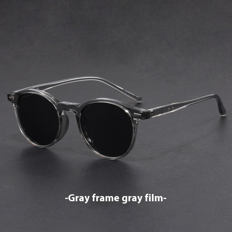 Gafas de sol retro ultraligeras con montura redonda y protección UV