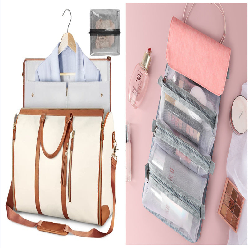 Bolsa de viaje de gran capacidad, bolso de mano para mujer, plegable, para traje, impermeable, para ropa.