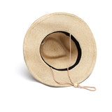 Sombrero de paja de ala grande plegable para exteriores de verano para hombre