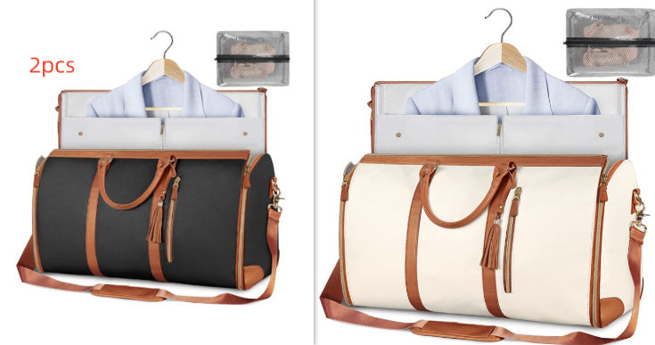 Bolsa de viaje de gran capacidad, bolso de mano para mujer, plegable, para traje, impermeable, para ropa.