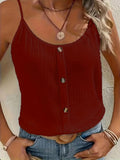 Camisola de color sólido vibrante: diseño elegante sin mangas, tejido transpirable, perfecta para primavera y verano, ropa informal para mujer, ideal para actividades al aire libre, uso diario y vacaciones.
