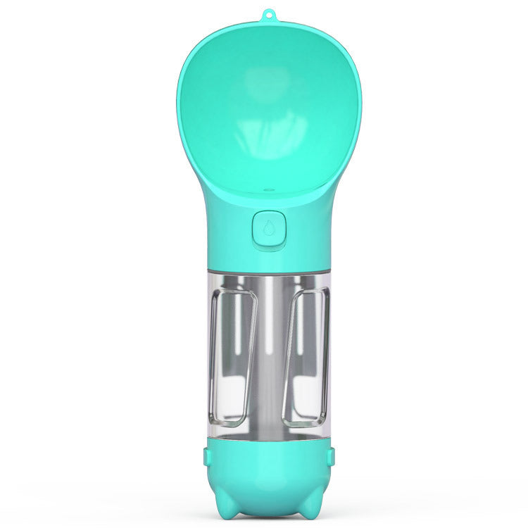 Botella de agua para mascotas, comedero, bolsa de basura, almacenamiento, portátil, para viajes al aire libre, 3 en 1