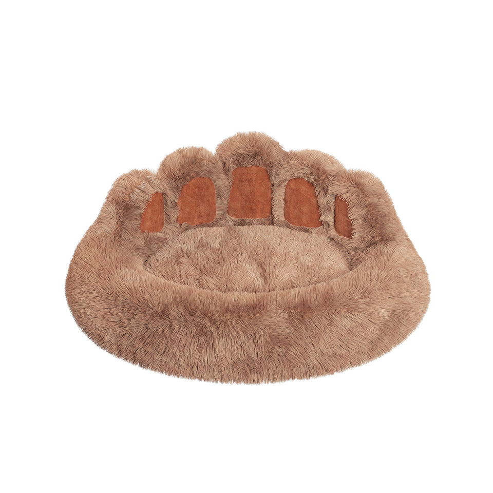 Bonita cama con forma de pata de oso, camas y muebles para perros pequeños y medianos, acogedoras y afelpadas camas para gatos de interior.