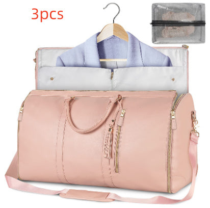 Bolsa de viaje de gran capacidad, bolso de mano para mujer, plegable, para traje, impermeable, para ropa.