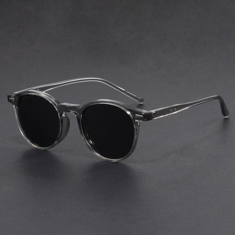 Gafas de sol retro ultraligeras con montura redonda y protección UV