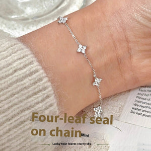Pulsera de lujo con flores de cielo estrellado y luz francesa