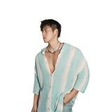 Top fino de punto informal con solapas sueltas de verano