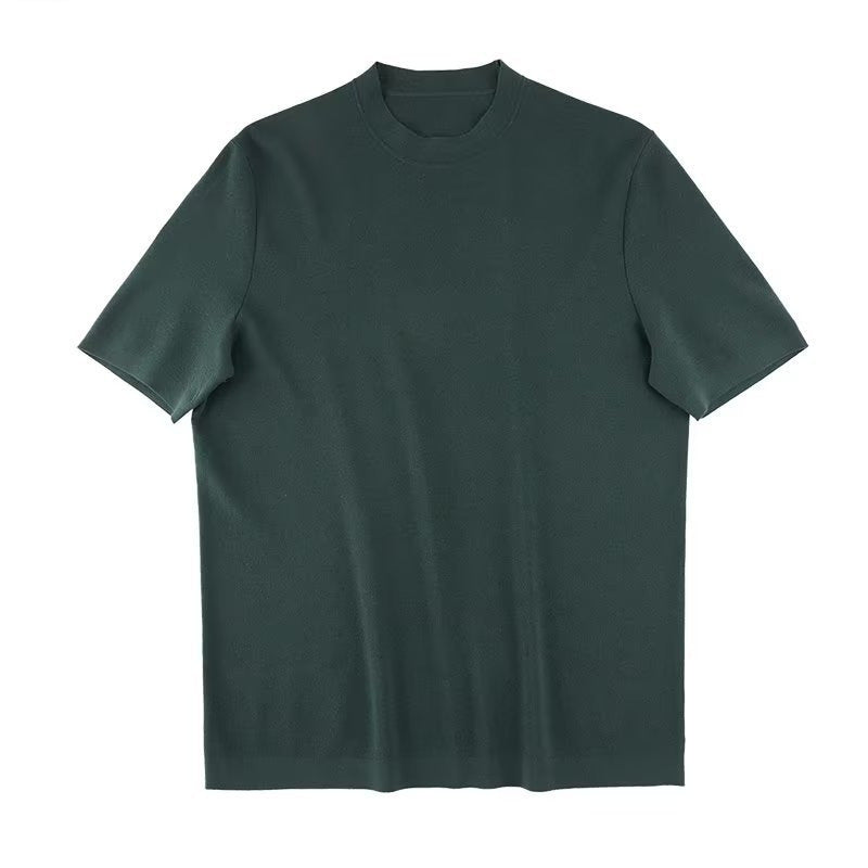 Camiseta de seda helada de algodón mercerizado