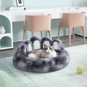 Bonita cama con forma de pata de oso, camas y muebles para perros pequeños y medianos, acogedoras y afelpadas camas para gatos de interior.