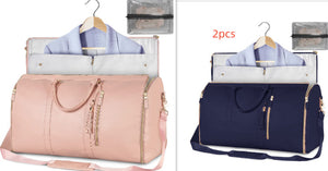 Bolsa de viaje de gran capacidad, bolso de mano para mujer, plegable, para traje, impermeable, para ropa.