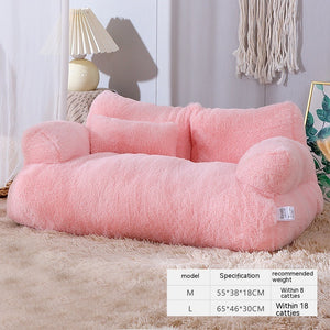 Cama de lujo para gatos, sofá cálido de invierno, nido para mascotas, para perros pequeños y medianos, cómoda cama de felpa para cachorros, suministros para mascotas