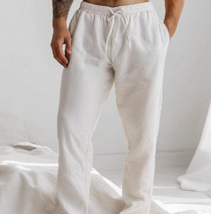 Pantalones de verano para hombre con cintura elástica y transpirables.
