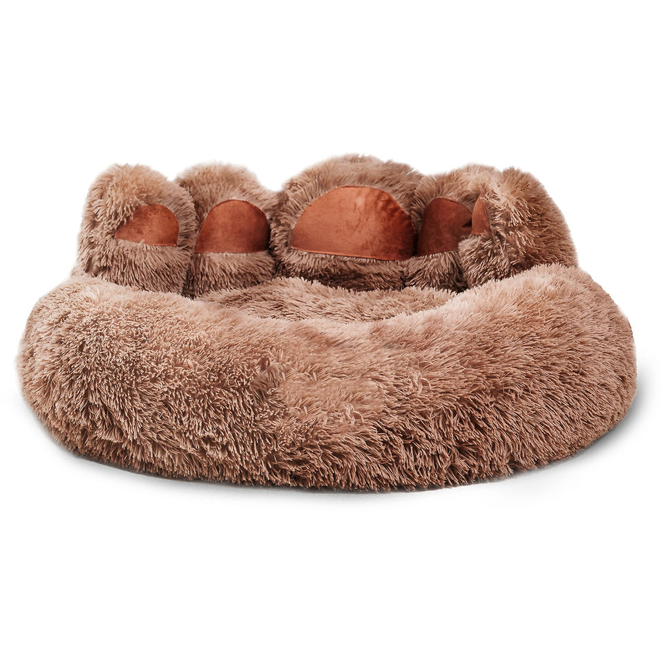 Bonita cama con forma de pata de oso, camas y muebles para perros pequeños y medianos, acogedoras y afelpadas camas para gatos de interior.