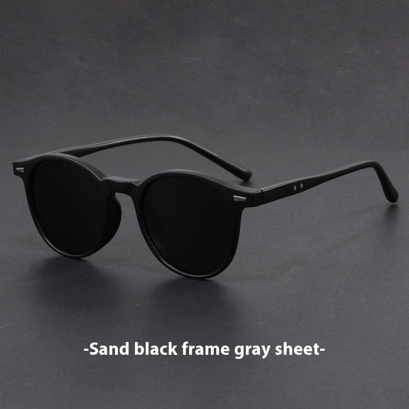 Gafas de sol retro ultraligeras con montura redonda y protección UV