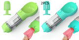 Botella de agua para mascotas, comedero, bolsa de basura, almacenamiento, portátil, para viajes al aire libre, 3 en 1