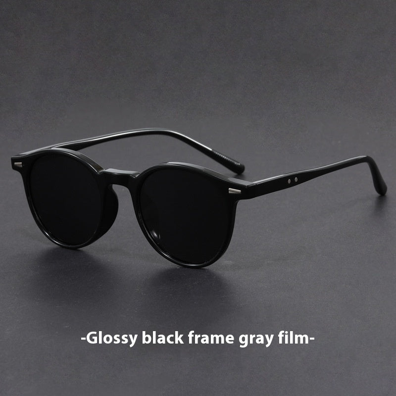 Gafas de sol retro ultraligeras con montura redonda y protección UV