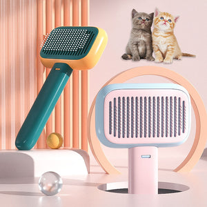 Cepillo de pelo para perros y gatos, peine masajeador de nudo abierto, herramienta de limpieza y aseo de acero inoxidable.