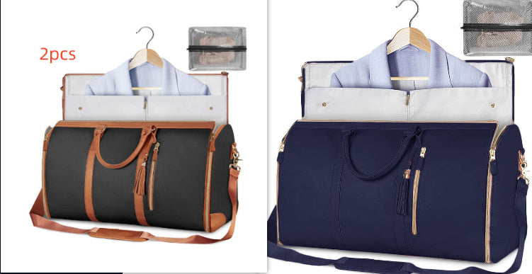 Bolsa de viaje de gran capacidad, bolso de mano para mujer, plegable, para traje, impermeable, para ropa.