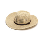 Sombrero de paja de ala grande plegable para exteriores de verano para hombre