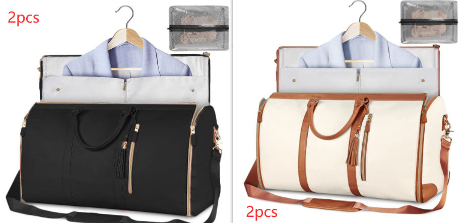 Bolsa de viaje de gran capacidad, bolso de mano para mujer, plegable, para traje, impermeable, para ropa.