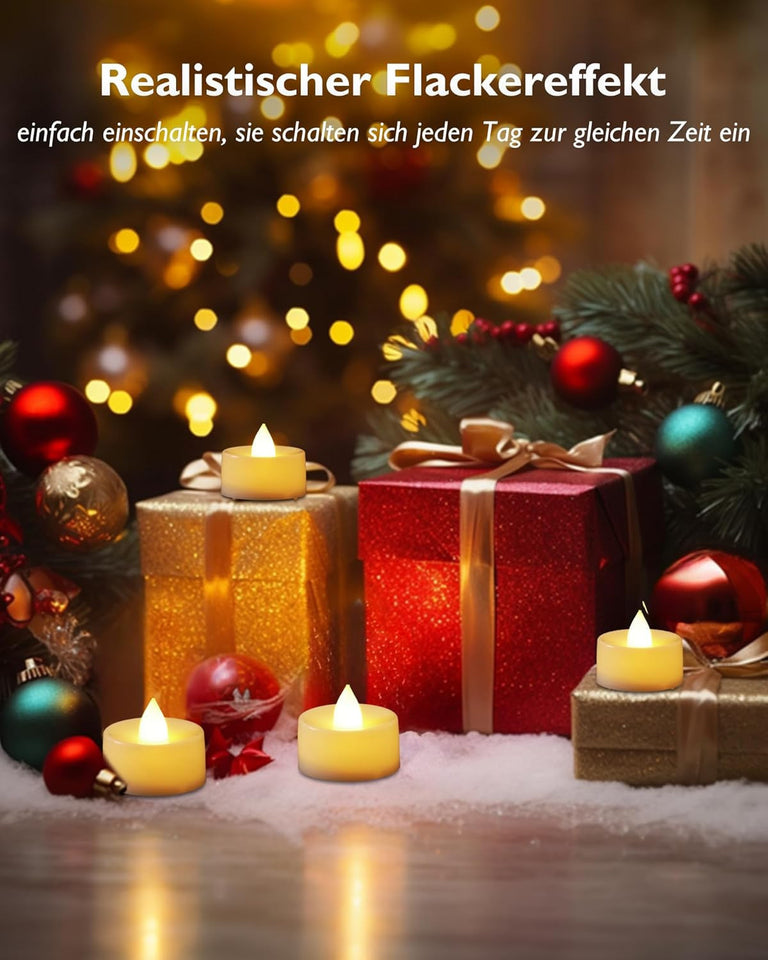24X LED Teelichter Mit Batterie Elektrische Teelichter LED Kerzen Teelicht