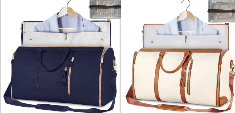 Bolsa de viaje de gran capacidad, bolso de mano para mujer, plegable, para traje, impermeable, para ropa.