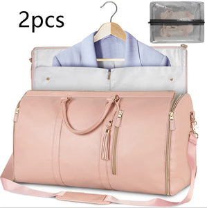 Bolsa de viaje de gran capacidad, bolso de mano para mujer, plegable, para traje, impermeable, para ropa.