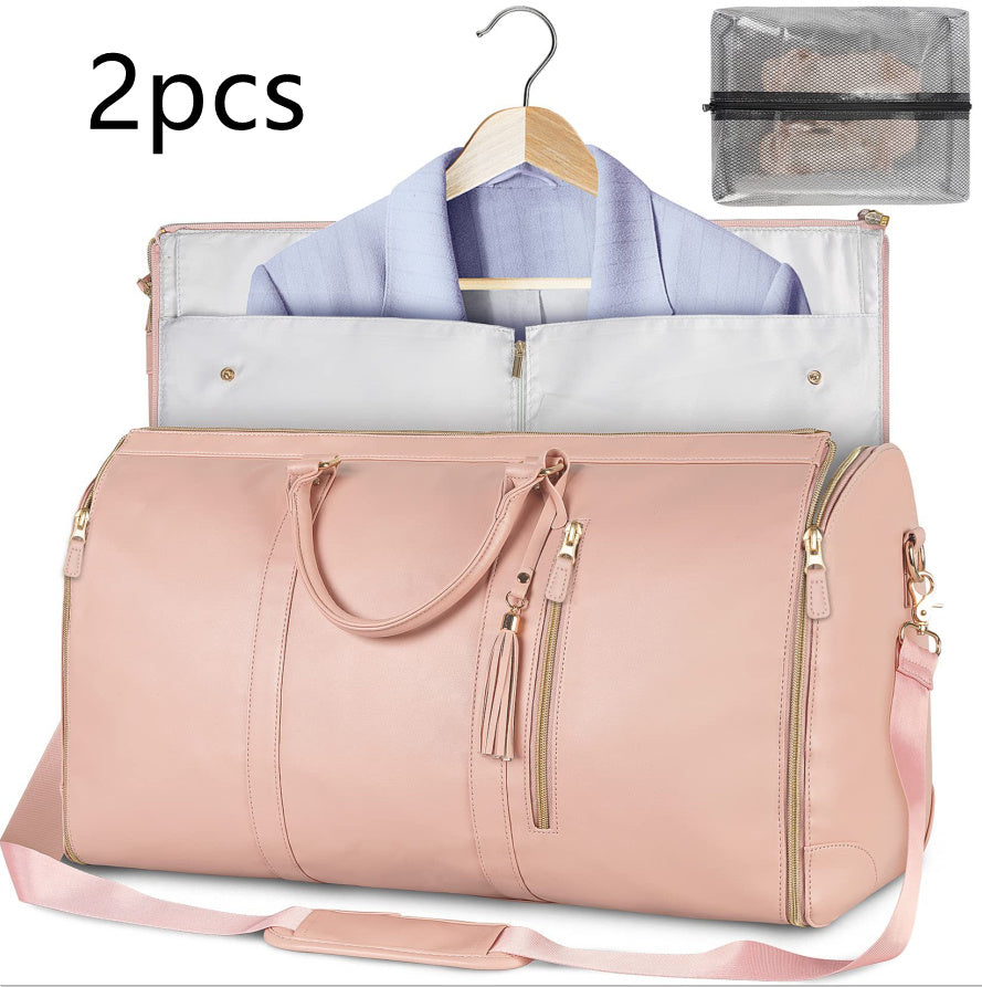 Bolsa de viaje de gran capacidad, bolso de mano para mujer, plegable, para traje, impermeable, para ropa.