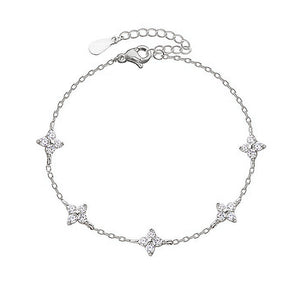 Pulsera de lujo con flores de cielo estrellado y luz francesa