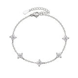 Pulsera de lujo con flores de cielo estrellado y luz francesa