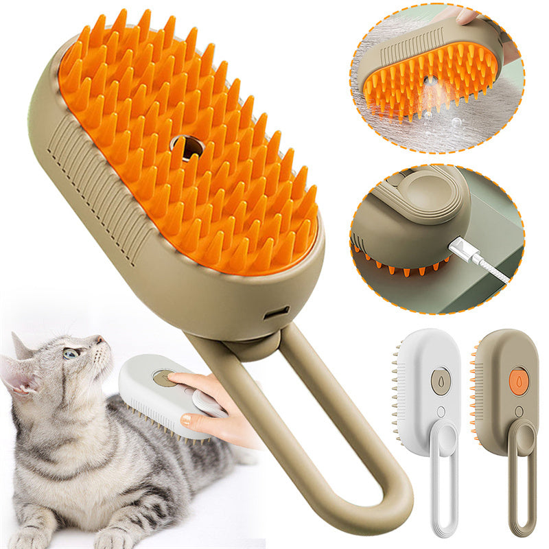 Cepillo de vapor para gatos, cepillo eléctrico 3 en 1 para perros, cepillos para pelo de gato para masaje, peine para el cuidado de mascotas, peines para depilación, productos para mascotas