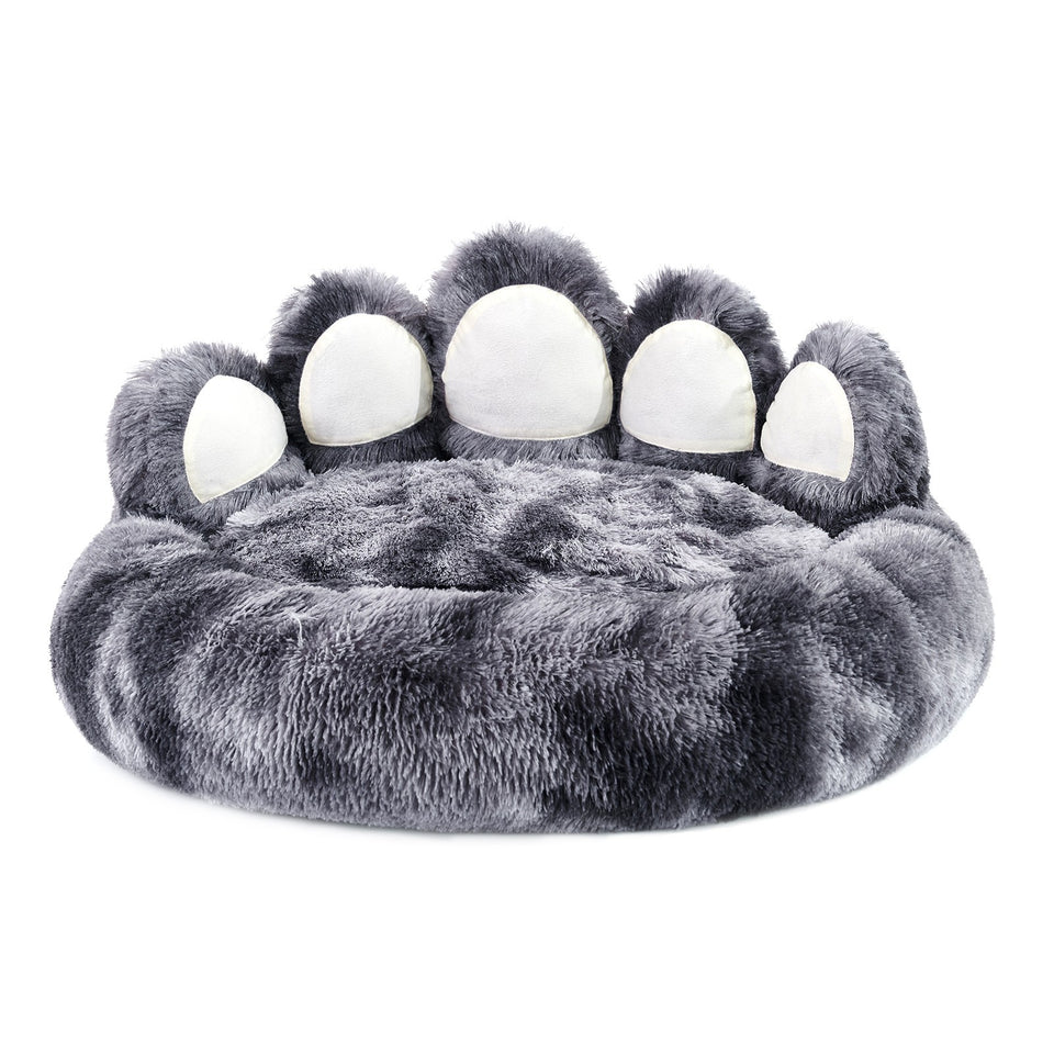 Bonita cama con forma de pata de oso, camas y muebles para perros pequeños y medianos, acogedoras y afelpadas camas para gatos de interior.
