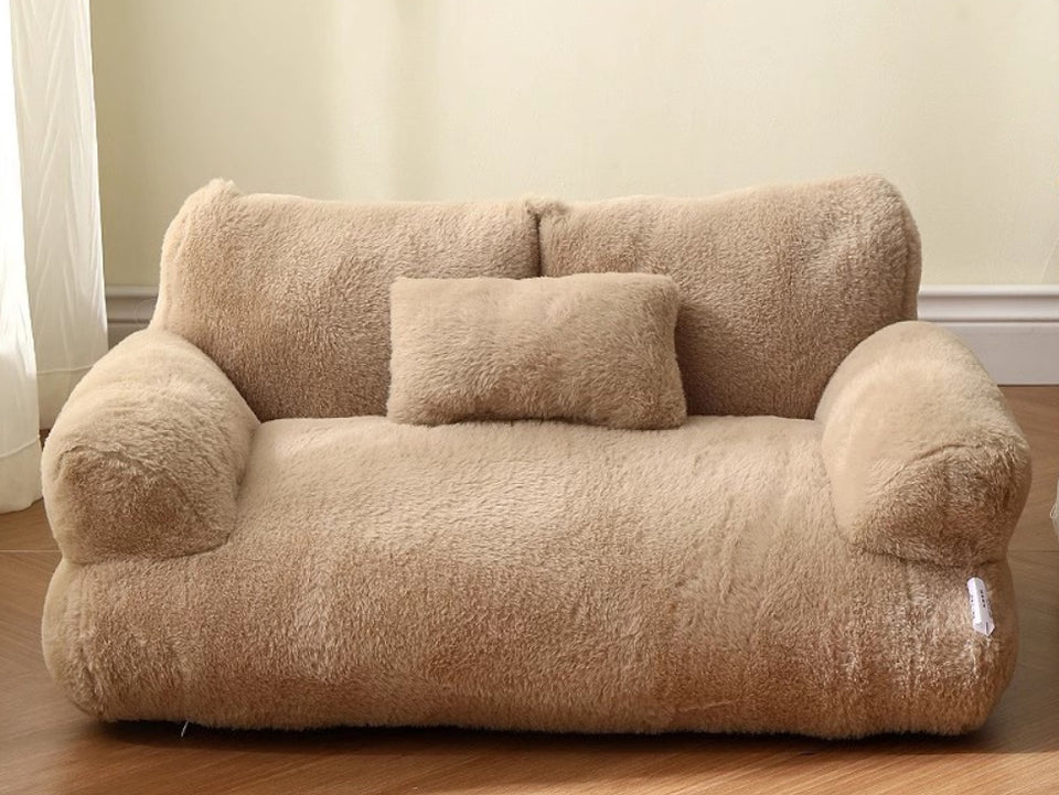 Cama de lujo para gatos, sofá cálido de invierno, nido para mascotas, para perros pequeños y medianos, cómoda cama de felpa para cachorros, suministros para mascotas