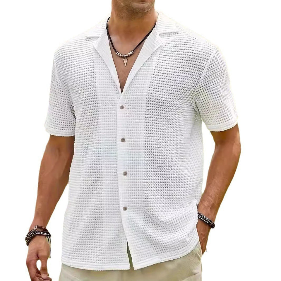 Camiseta informal de manga corta con diseño de golf para hombre, estilo europeo y americano.