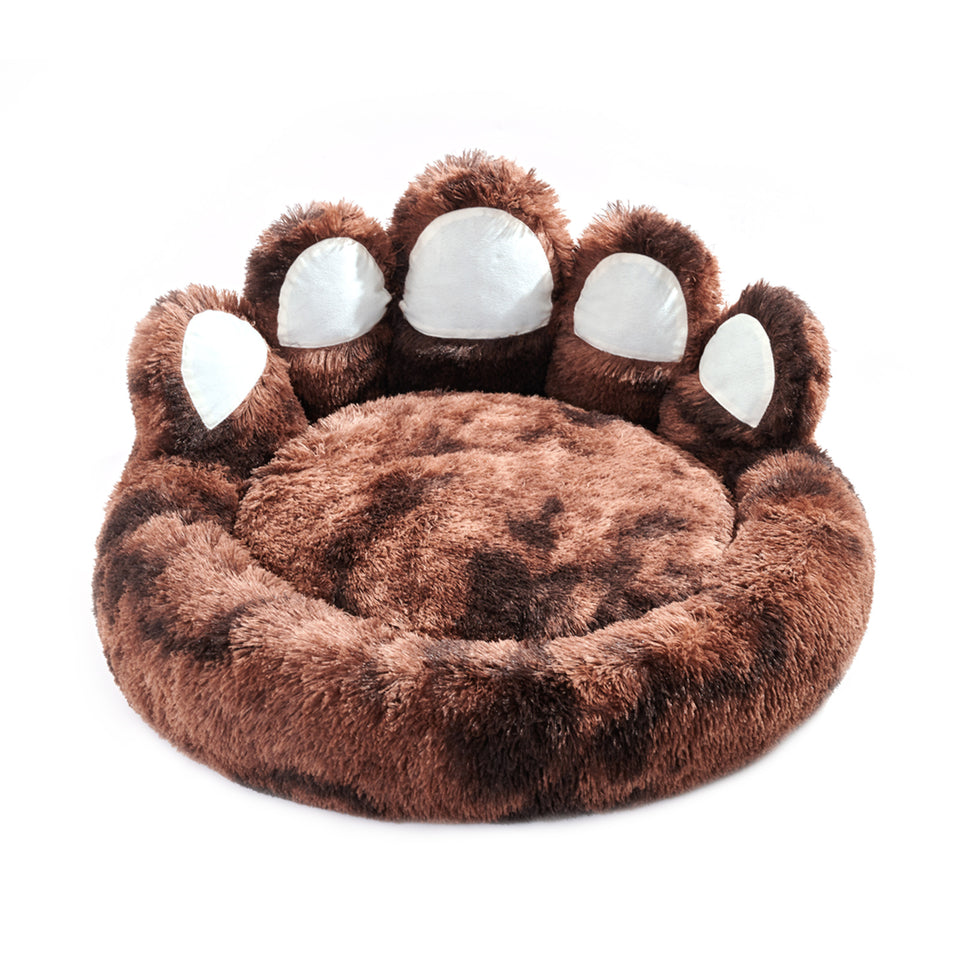 Bonita cama con forma de pata de oso, camas y muebles para perros pequeños y medianos, acogedoras y afelpadas camas para gatos de interior.