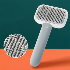 Cepillo de pelo para perros y gatos, peine masajeador de nudo abierto, herramienta de limpieza y aseo de acero inoxidable.