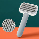 Cepillo de pelo para perros y gatos, peine masajeador de nudo abierto, herramienta de limpieza y aseo de acero inoxidable.